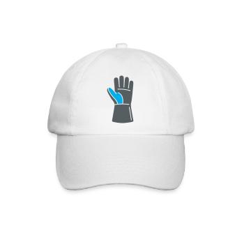 Schweißer Handschuh Werkstatt Logo - Baseballkappe - Weiß/Weiß - Vorne