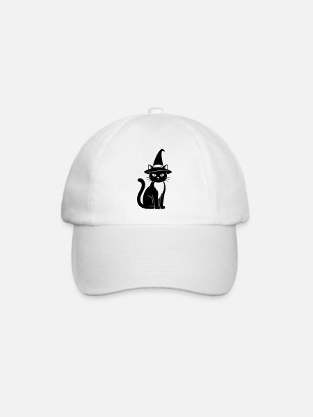 Hexenkatze - Baseballkappe - Weiß/Weiß
