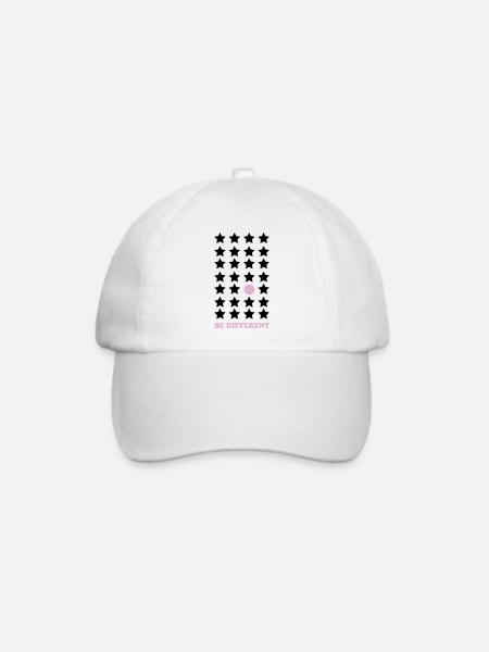 Sei Anders – Pastellpunkt Be Different - Baseballkappe - Weiß/Weiß