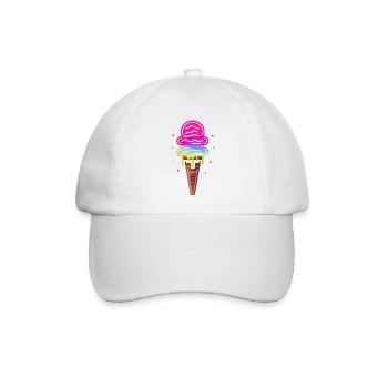 Eiswaffel - Baseballkappe - Weiß/Weiß - Vorne