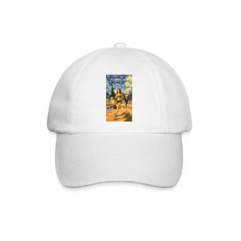 Laufen, Kunst, Fitness – Mashup-Parodie - Baseballkappe - Weiß/Weiß - Vorne