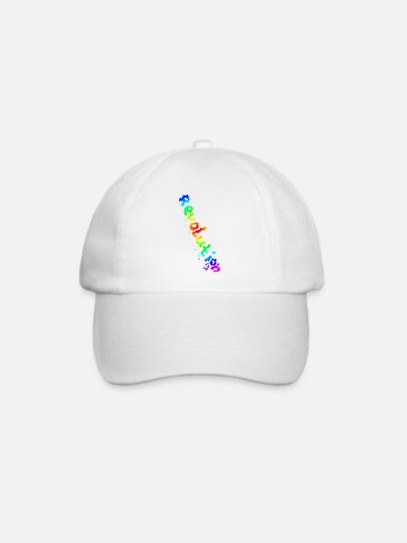 REVOLUTION (Regenbogen) - Baseballkappe - Weiß/Weiß