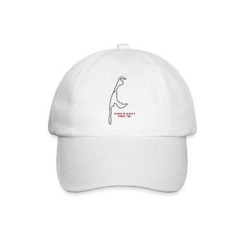 Kampen Sylt Koordinaten Insel Silhouette - Baseballkappe - Weiß/Weiß - Vorne