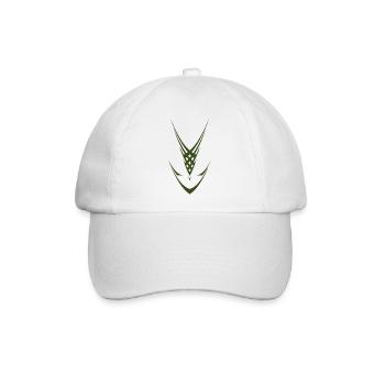 Geometrische Grün-Verflechtung - Baseballkappe - Weiß/Weiß - Vorne