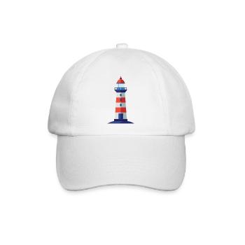 Leuchtturm - Baseballkappe - Weiß/Weiß - Vorne