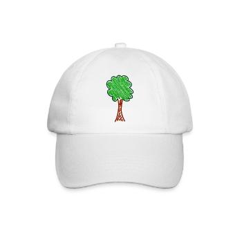 Wachsmalwaldbaum - Baseballkappe - Weiß/Weiß - Vorne