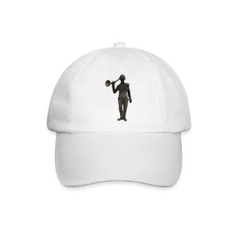 Statue mit Hörrohr - Baseballkappe - Weiß/Weiß - Vorne