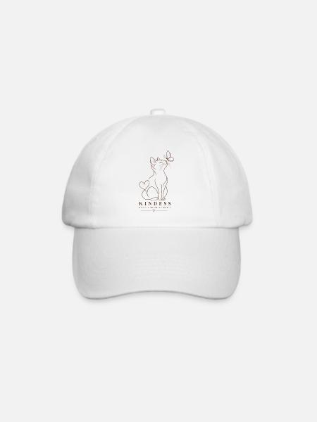 Kindness Makes A Brighter World - Baseballkappe - Weiß/Weiß
