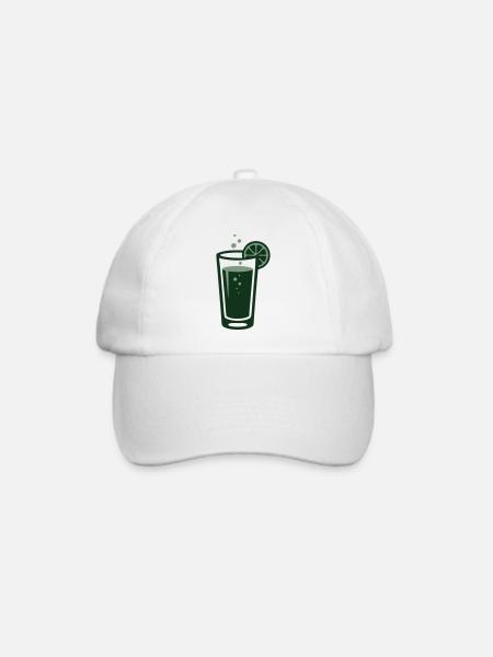 Ingwer Limonade Cocktail Glas Logo - Baseballkappe - Weiß/Weiß