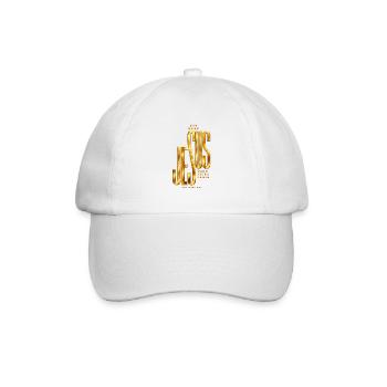 Der Name Jesus hat Kraft Jesus Geschenkidee - Baseballkappe - Weiß/Weiß - Vorne