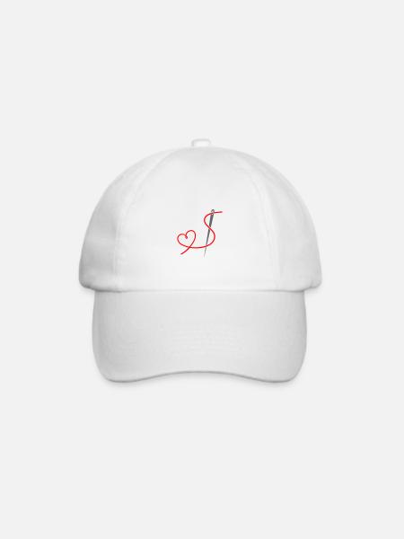 Ich liebe Nähen - Baseballkappe - Weiß/Weiß
