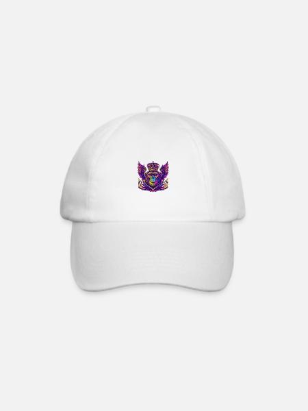 Affe Wappen Porträt Bunt - Baseballkappe - Weiß/Weiß
