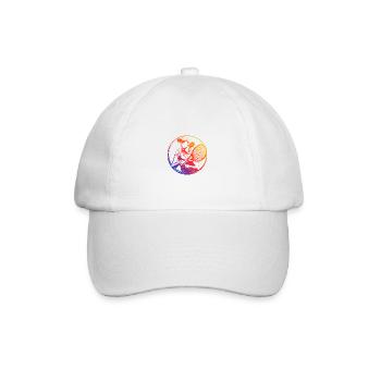 Tennis Spielerin Bunt - Baseballkappe - Weiß/Weiß - Vorne