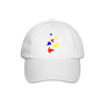 Taube frieden - Baseballkappe - Weiß/Weiß - Vorne
