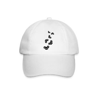 Kaffeebohne Symbol - Baseballkappe - Weiß/Weiß - Vorne