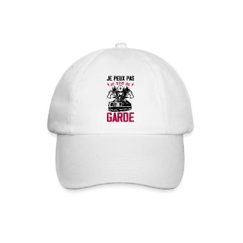 Ich kann nicht, ich bin im Dienst, Feuerwehrmann Humor - Baseballkappe - Weiß/Weiß - Vorne