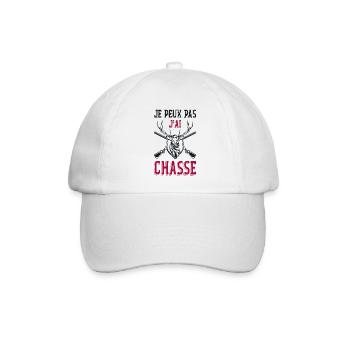 Ich kann nicht jagen, jagen, jagen - Baseballkappe - Weiß/Weiß - Vorne