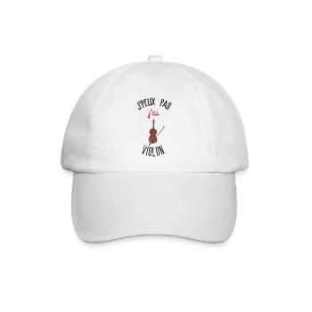 Ich kann keine Geige haben - Baseballkappe - Weiß/Weiß - Vorne