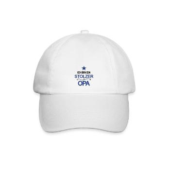 Stolzer Opa Großvater Großpapa Opi Beste Opas - Baseballkappe - Weiß/Weiß - Vorne