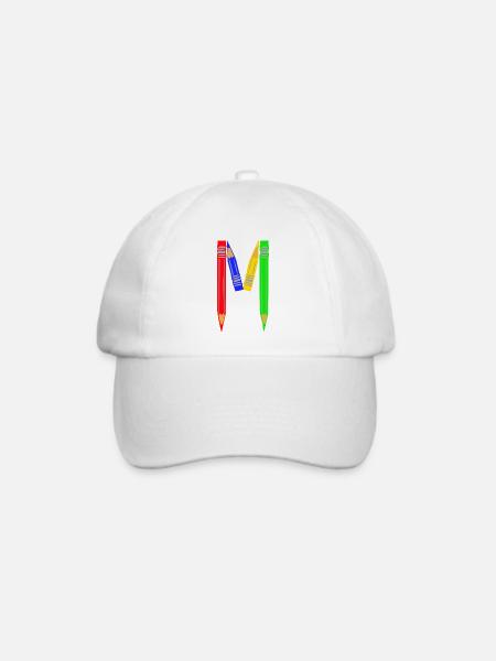 buntstifte m - Baseballkappe - Weiß/Weiß