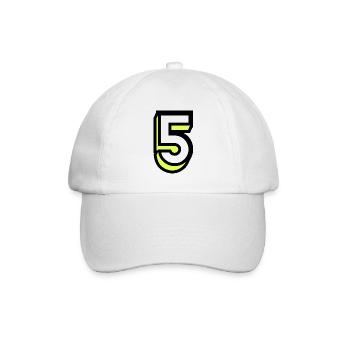 5 JAHRE. 5-JÄHRIGES JUBILÄUM. GEBURTSTAG 5 JAHRE. 5 - Baseballkappe - Weiß/Weiß - Vorne