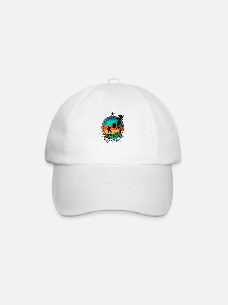 Retro-Surfen - Baseballkappe - Weiß/Weiß