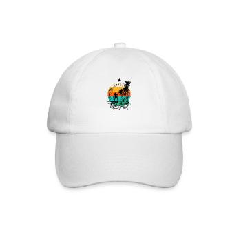 Retro-Surfen - Baseballkappe - Weiß/Weiß - Vorne