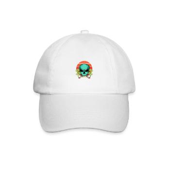 Schädelrauchen Ungesunde person. Gift - Baseballkappe - Weiß/Weiß - Vorne