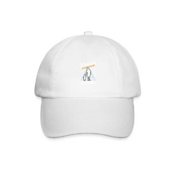 Echte Leidenschaft Liebevoller Vater Geschenk - Baseballkappe - Weiß/Weiß - Vorne