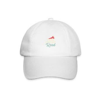 Was liest du Kolumnist Geschenk - Baseballkappe - Weiß/Weiß - Vorne
