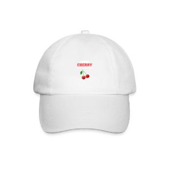Ich will Kirsche Feinschmecker Geschenk - Baseballkappe - Weiß/Weiß - Vorne