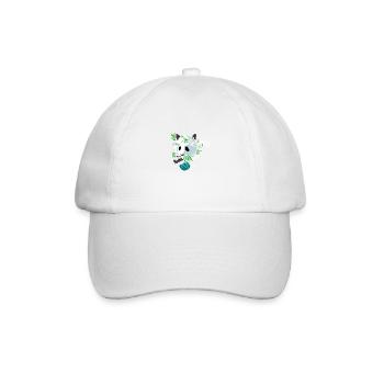 Panda Hippie Stoner Skizzier Geschenk - Baseballkappe - Weiß/Weiß - Vorne