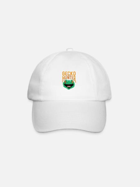 Gecko Hunter Tierpfleger Geschenk - Baseballkappe - Weiß/Weiß