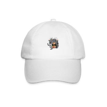 Rauchen von Unkraut Kettenraucher Gift - Baseballkappe - Weiß/Weiß - Vorne