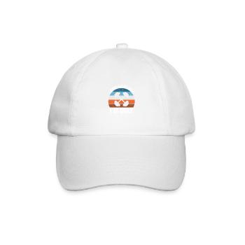 Ich trainiere, weil ich hässlich bin - Baseballkappe - Weiß/Weiß - Vorne