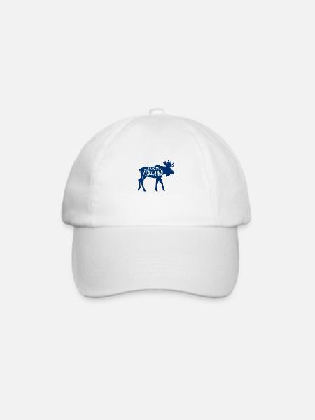 Suomi Finnland Elch - Baseballkappe - Weiß/Weiß