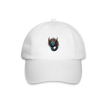 Liebenswertes Fantasiewesen - Baseballkappe - Weiß/Weiß - Vorne