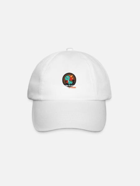 Schöner Tag Dinosaurier-Liebhaber Geschenk - Baseballkappe - Weiß/Weiß