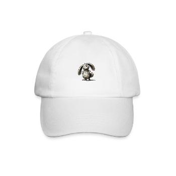 Rabbit Bunny Hare Woodland Animal - Baseballkappe - Weiß/Weiß - Vorne