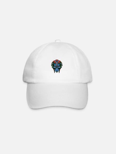 Pharao Totenkopf - Baseballkappe - Weiß/Weiß