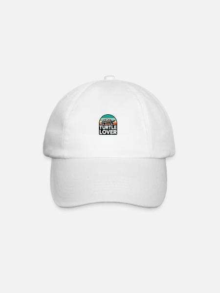 Turtle Lover Design - Perfect for Reptile - Baseballkappe - Weiß/Weiß