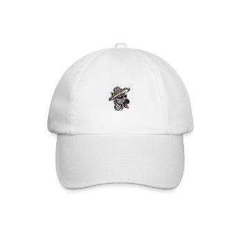 Zebra Comic Lustig Sombrero - Baseballkappe - Weiß/Weiß - Vorne