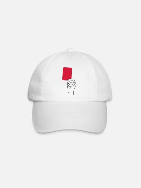 Rote Karte - Baseballkappe - Weiß/Weiß