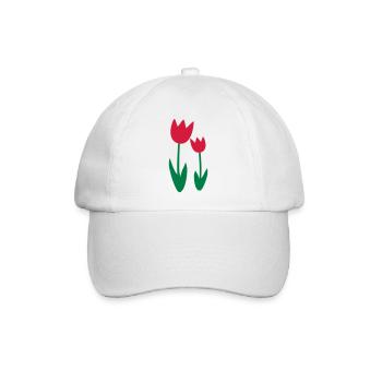 Tulpen - Baseballkappe - Weiß/Weiß - Vorne