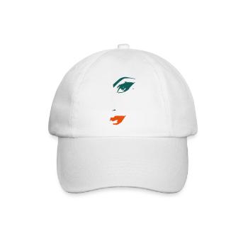 Schöne weibliche Gesicht - Baseballkappe - Weiß/Weiß - Vorne