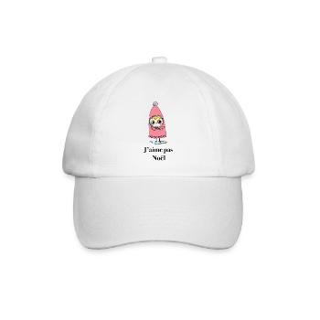 kawaii schmaus ich mag Weihnachten nicht - Baseballkappe - Weiß/Weiß - Vorne
