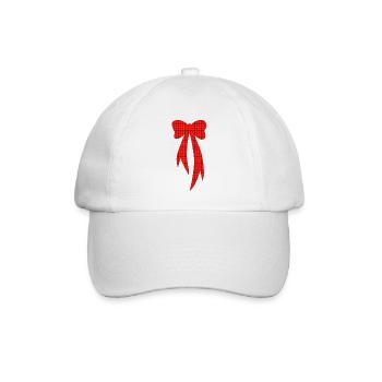 Schleife Schottenmuster - Baseballkappe - Weiß/Weiß - Vorne
