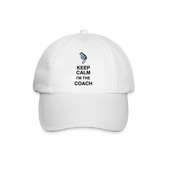 Coach / Coaching / Trainer / Sport - Baseballkappe - Weiß/Weiß - Vorne