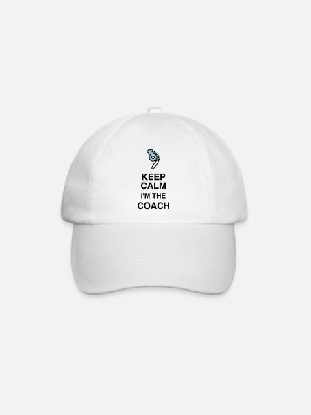 Coach / Coaching / Trainer / Sport - Baseballkappe - Weiß/Weiß