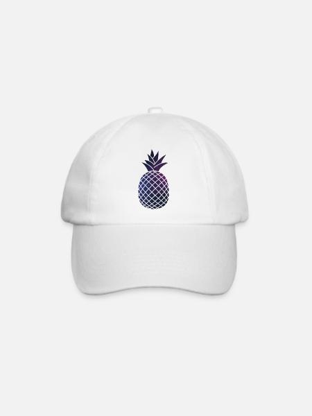 Weltraum Ananas - Baseballkappe - Weiß/Weiß